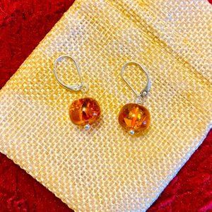 GENUINE BALTIC AMBER CLASSIC EARRINGS ?